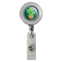 Funny Hedgehog Baby Cartoon Retractable Reel Chrome Metal Badge ID Card Holder Clip